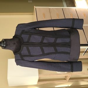 White House Black Market Tweed Blazer Navy Blue